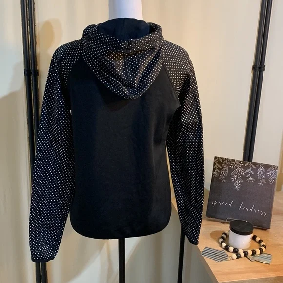 Nike Womens Dri-fit black & white hoodie size small - Picture 2 of 9